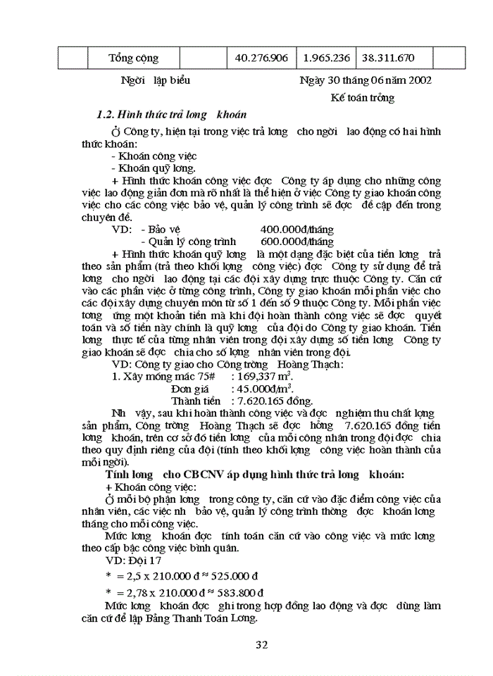 image for page Hạch toán tiền lương và trích các khoản theo tiền lương tại công ty xây dựng công trình 56