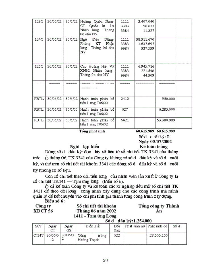 image for page Hạch toán tiền lương và trích các khoản theo tiền lương tại công ty xây dựng công trình 56