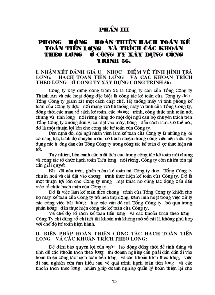 image for page Hạch toán tiền lương và trích các khoản theo tiền lương tại công ty xây dựng công trình 56