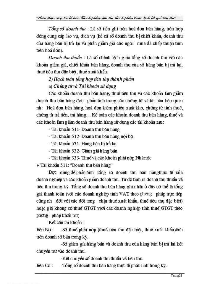 image for page Hoàn thiện công tác hạch toán kế toán thành phẩm, tiêu thụ thành phẩm và xác định kết quả tiêu thụ tại Nhà máy Thiết bị Bưu điện.