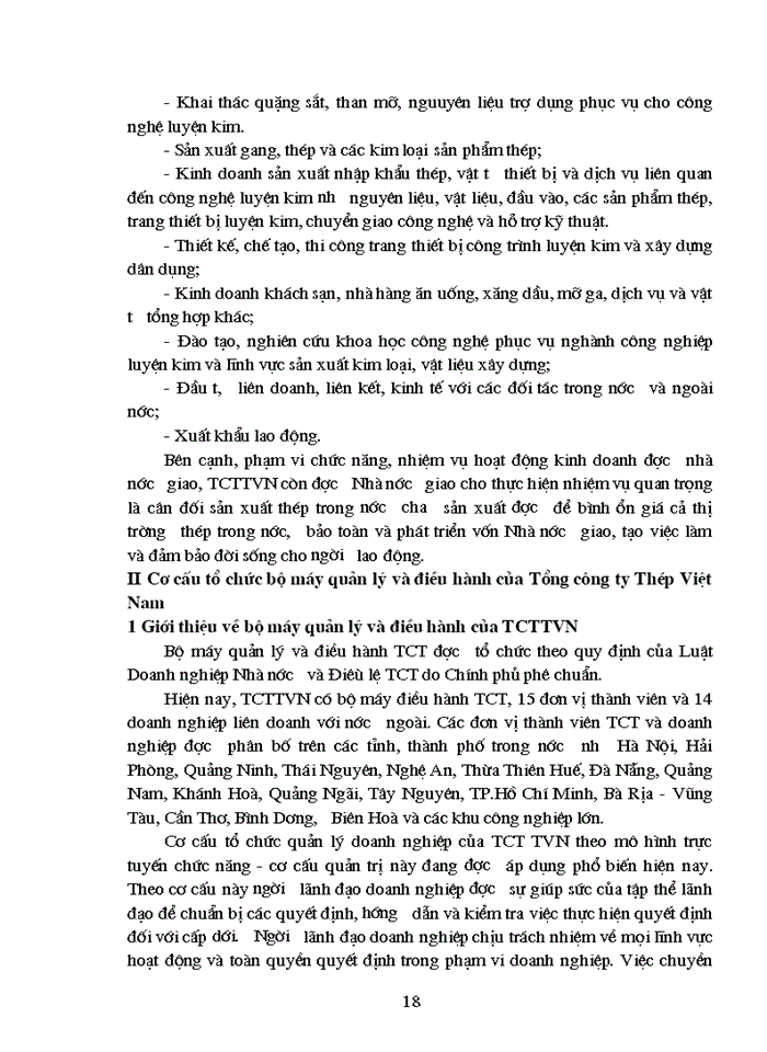 image for page Hoàn thiện một bước cơ cấu tổ chức bộ máy quản lý và điều hành của Tổng công ty Thép Việt Nam