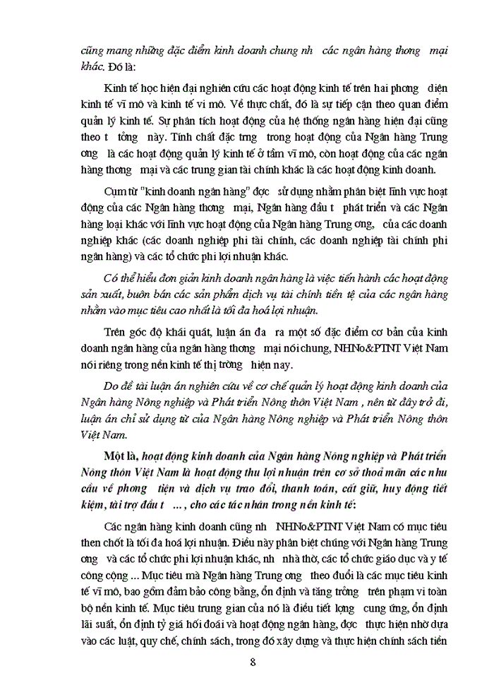 image for page Đổi mới cơ chế quản lý hoạt động kinh doanh của Ngân hàng Nông nghiệp và Phát triển Nông thôn Việt Nam trong nền kinh tế thị trường