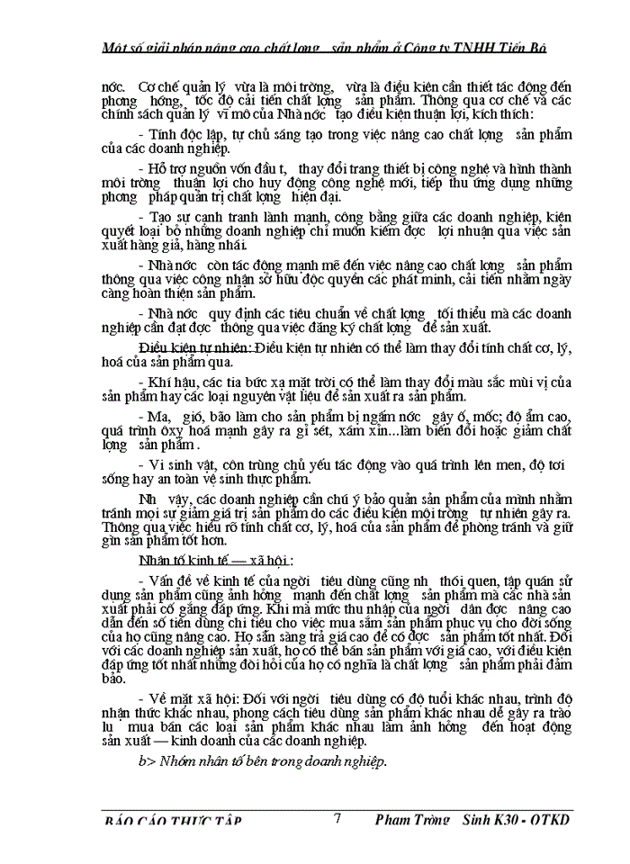 image for page Một số giải pháp nâng cao chất lượng sản phẩm ở Công ty TNHH Tiến Bộ