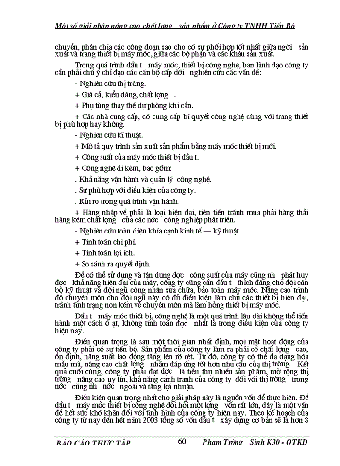 image for page Một số giải pháp nâng cao chất lượng sản phẩm ở Công ty TNHH Tiến Bộ