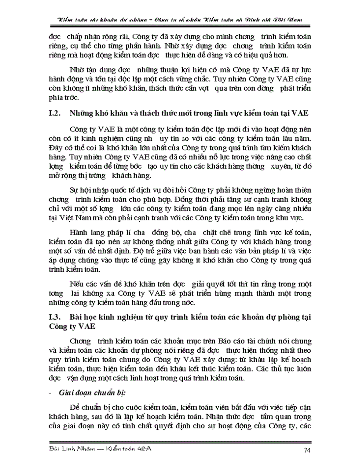 image for page Tìm hiểu quy trình kiểm toán các khoản dự phòng trong kiểm toán Báo cáo tài chính do Công ty cổ phần Kiểm toán và Định giá Việt Nam thực hiện