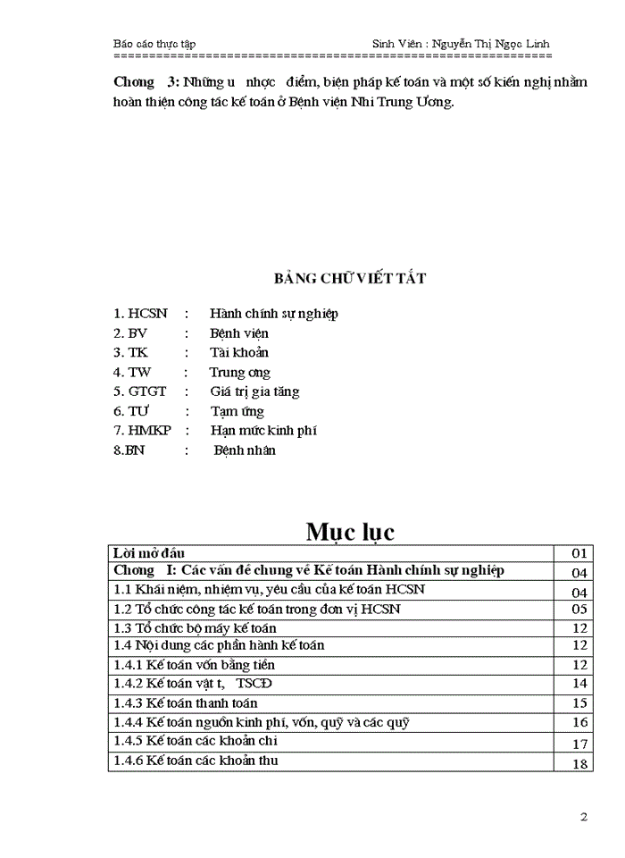 image for page Công tác tổ chức hạch toán kế toán hành chính sự nghiệp ở Bệnh viện Nhi Trung Ương