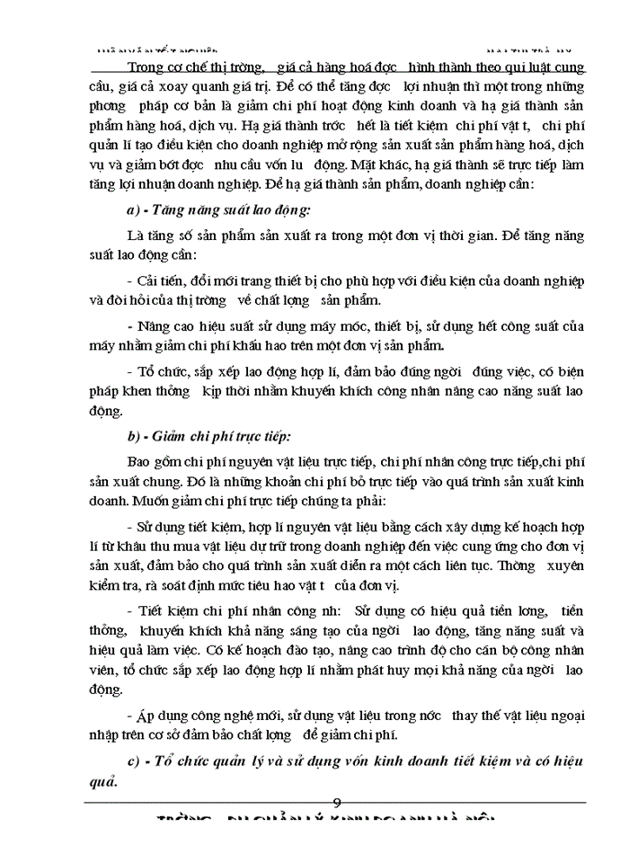 image for page Lợi nhuận và biện pháp chủ yếu góp phần tăng lợi nhuận của Công ty TNHH ALPHANAM Hà Nội