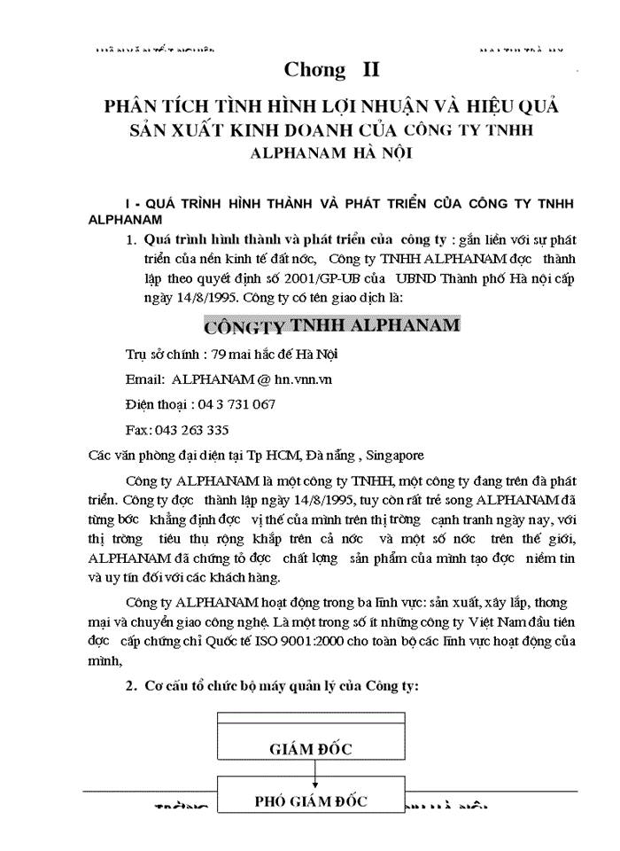 image for page Lợi nhuận và biện pháp chủ yếu góp phần tăng lợi nhuận của Công ty TNHH ALPHANAM Hà Nội