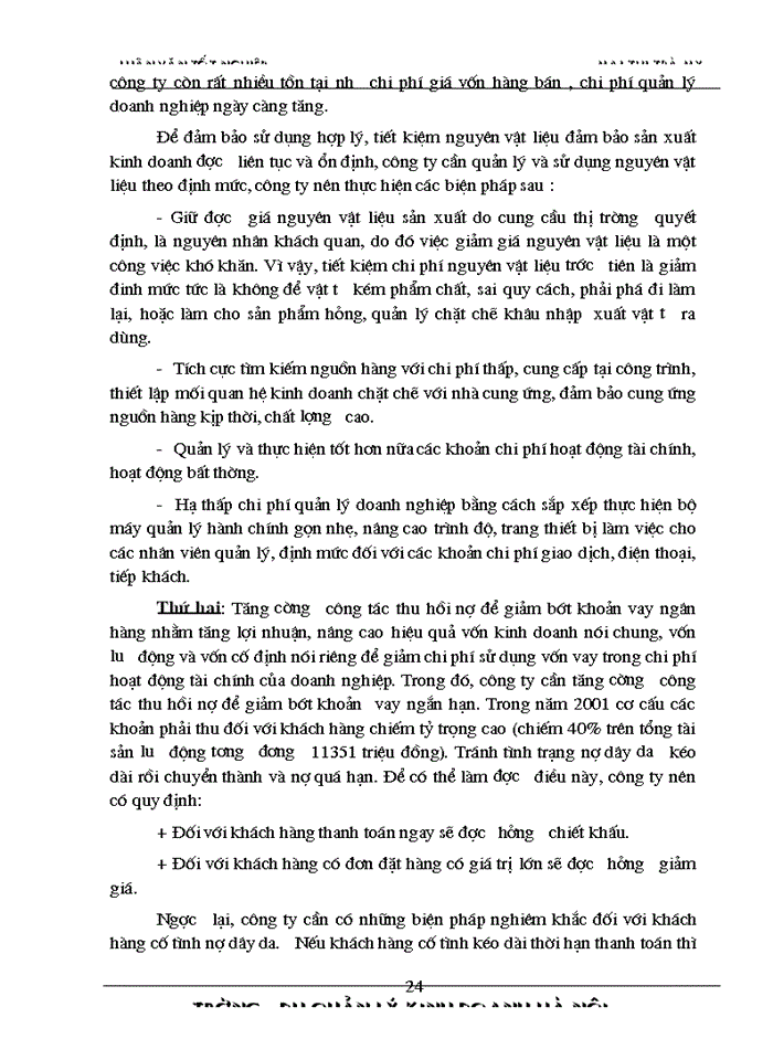 image for page Lợi nhuận và biện pháp chủ yếu góp phần tăng lợi nhuận của Công ty TNHH ALPHANAM Hà Nội