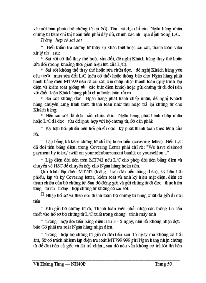 image for page Thực trạng và một số giải pháp nhằm phát triển hoạt động thanh toán theo phương thức tín dụng chứng từ tại Sở giao dịch I NHCTVN