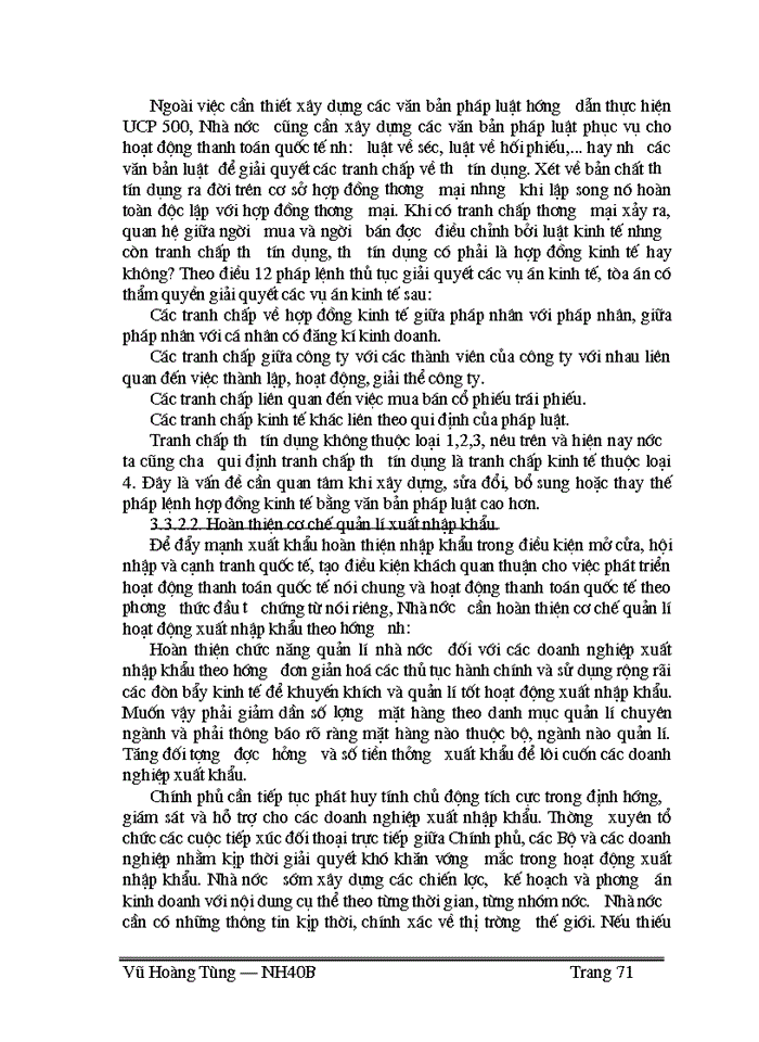 image for page Thực trạng và một số giải pháp nhằm phát triển hoạt động thanh toán theo phương thức tín dụng chứng từ tại Sở giao dịch I NHCTVN