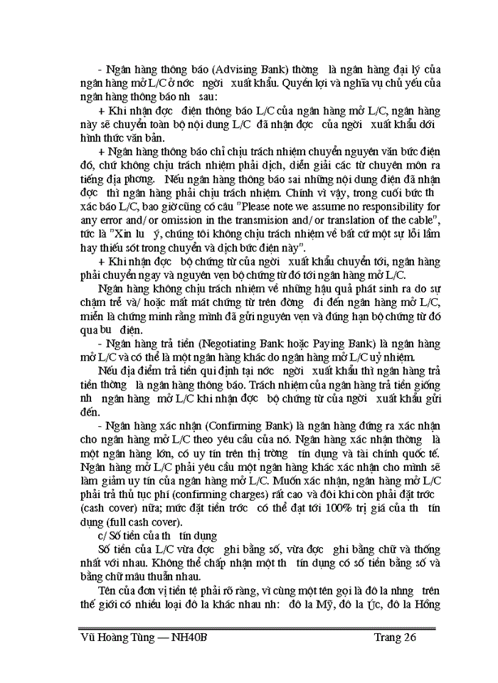 image for page Thực trạng và một số giải pháp nhằm phát triển hoạt động thanh toán theo phương thức tín dụng chứng từ tại Sở giao dịch I NHCTVN