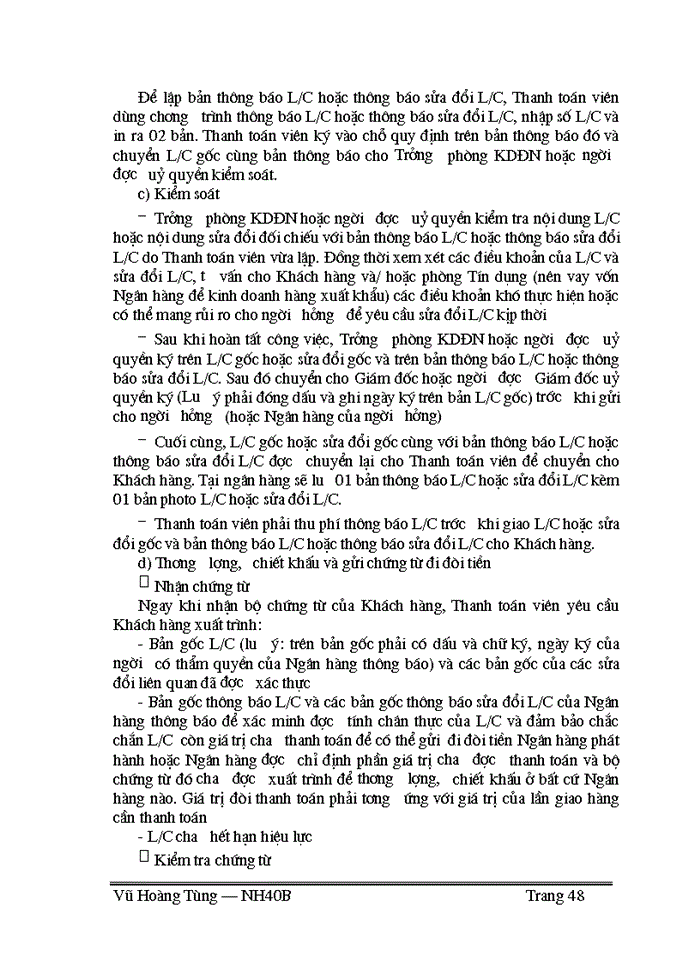 image for page Thực trạng và một số giải pháp nhằm phát triển hoạt động thanh toán theo phương thức tín dụng chứng từ tại Sở giao dịch I NHCTVN