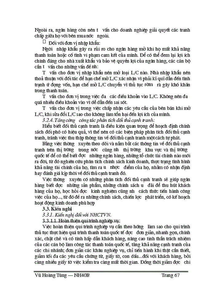 image for page Thực trạng và một số giải pháp nhằm phát triển hoạt động thanh toán theo phương thức tín dụng chứng từ tại Sở giao dịch I NHCTVN