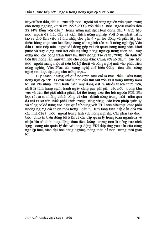 image for page Đầu tư trực tiếp nước ngoài phát triển nghành nông nghiệp Việt Nam thực trạng và giải pháp