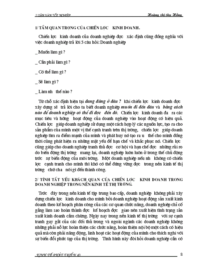 image for page Đánh giá tình hình xây dựng và thực hiện chiến lược kinh doanh của Tổng công ty Sông Đà