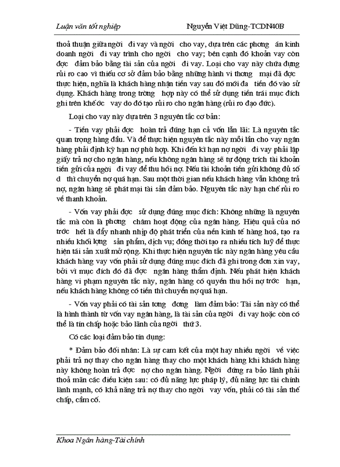 image for page Một số giải pháp nhằm nâng cao hiệu quả bảo đảm tiền vay bằng tài sản cầm cố, thế chấp tại Sở giao dịch I - Ngân hàng công thương Việt Nam.