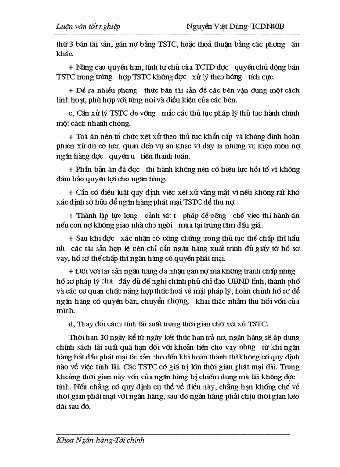 image for page Một số giải pháp nhằm nâng cao hiệu quả bảo đảm tiền vay bằng tài sản cầm cố, thế chấp tại Sở giao dịch I - Ngân hàng công thương Việt Nam.