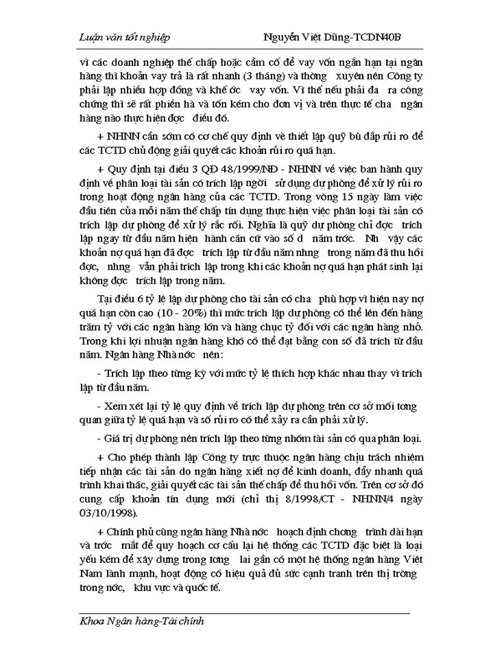 image for page Một số giải pháp nhằm nâng cao hiệu quả bảo đảm tiền vay bằng tài sản cầm cố, thế chấp tại Sở giao dịch I - Ngân hàng công thương Việt Nam.