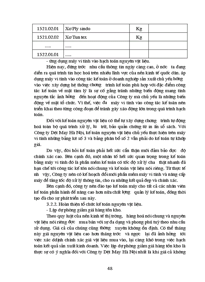image for page Kế toán nguyên vật liệu tại Công ty Dệt May Hà Nội