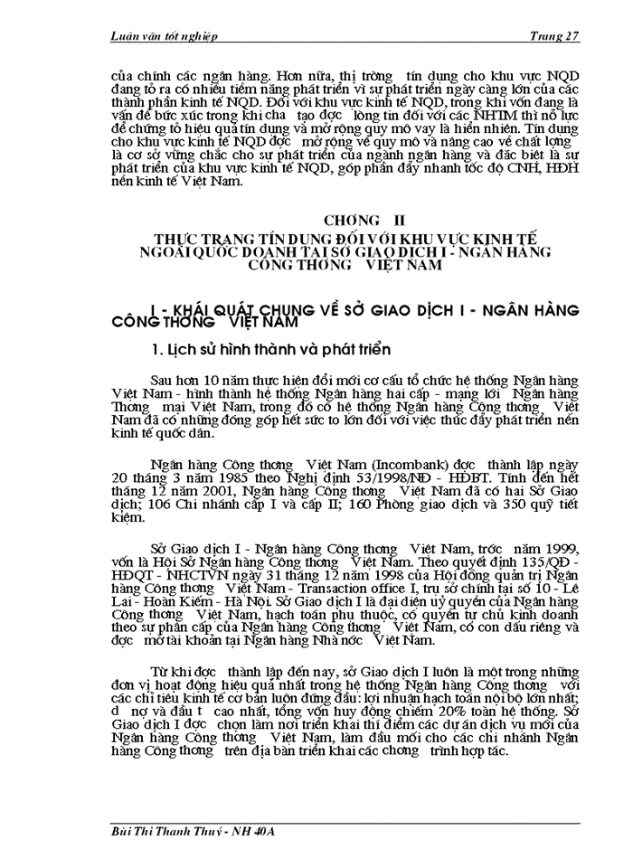 image for page Giải pháp mở rộng và nâng cao chất lượng tín dụng đối với khu vực kinh tế ngoài quốc doanh tại Sở Giao dịch I - Ngân hàng Công thương Việt Nam