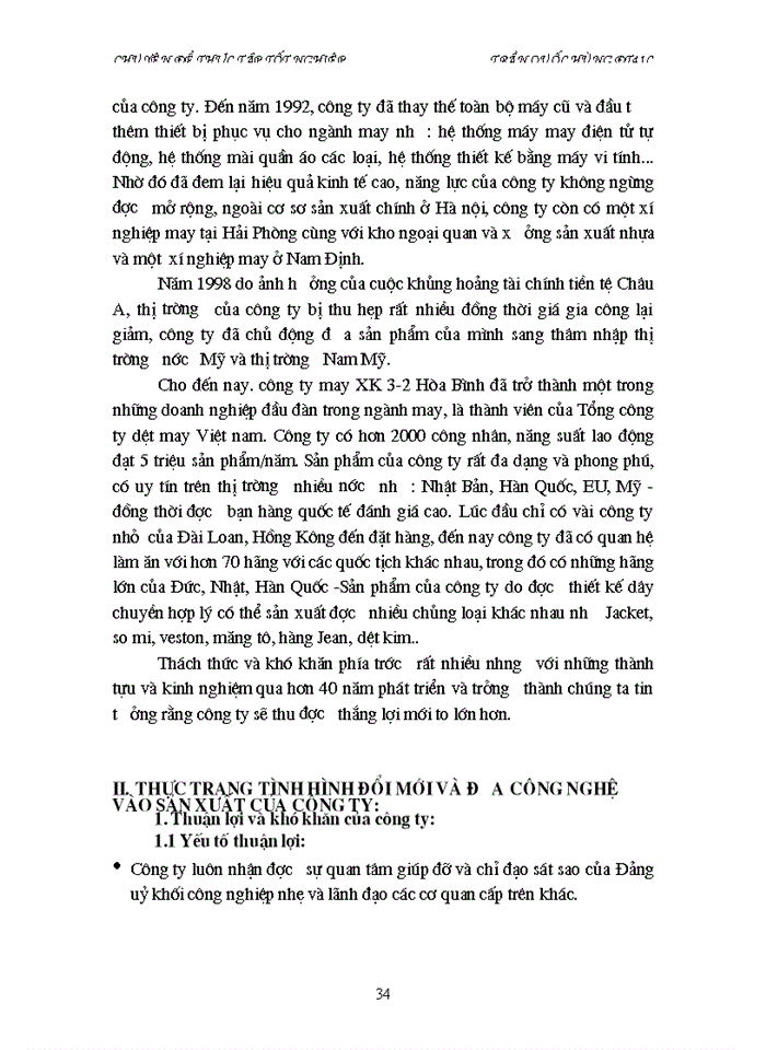 image for page Đầu tư để đổi mới công nghệ ở công ty may XK 3-2 Hòa Bình