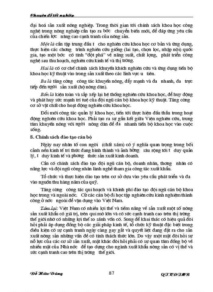 image for page Một số giải pháp nhằm thúc đẩy xuất khẩu các mặt hàng nông sản chủ lực của Việt Nam