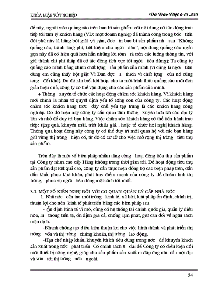 image for page Một số giải pháp nhằm tăng cường hoạt động tiêu thụ sản phẩm tại Công ty nhựa cao cấp Hàng không