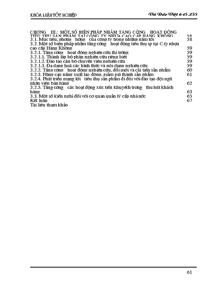image for page Một số giải pháp nhằm tăng cường hoạt động tiêu thụ sản phẩm tại Công ty nhựa cao cấp Hàng không