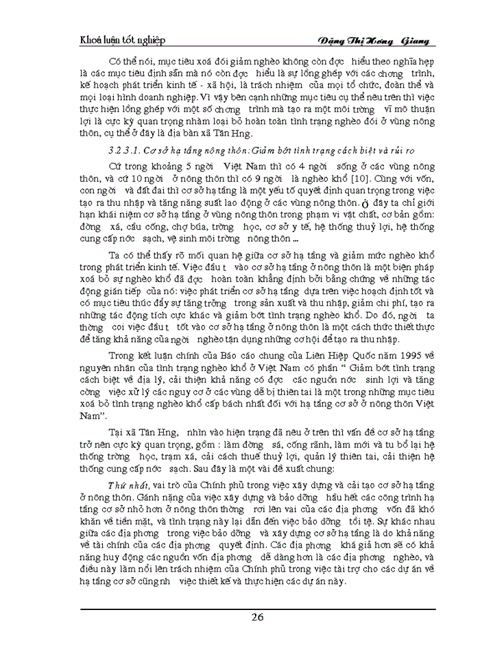 image for page Công tác xoá đói giảm nghèo và các vấn đề môi trường liên quan tại xã Tân Hưng, huyện Sóc Sơn, Thành phố Hà Nội