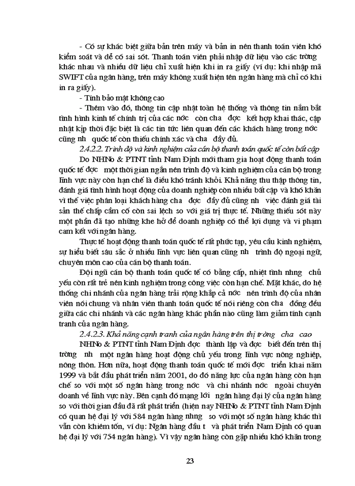 image for page Giải pháp hoàn thiện hoạt động thanh toán quốc tế tại ngân hàng Ngân hàng nông nghiệp và phát triển nông thôn chi nhánh tỉnh Nam Định