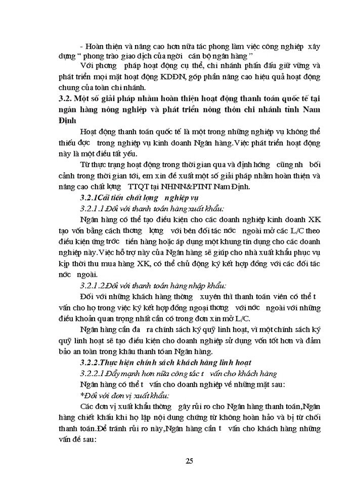 image for page Giải pháp hoàn thiện hoạt động thanh toán quốc tế tại ngân hàng Ngân hàng nông nghiệp và phát triển nông thôn chi nhánh tỉnh Nam Định