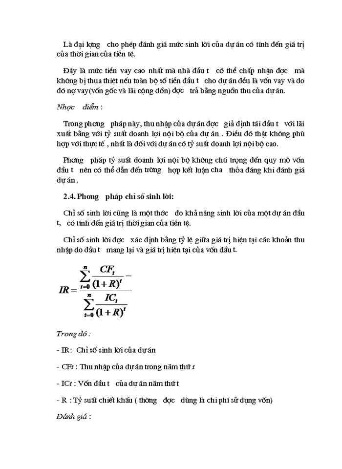 image for page Đánh giá tính khả thi và triển vọng của dự án