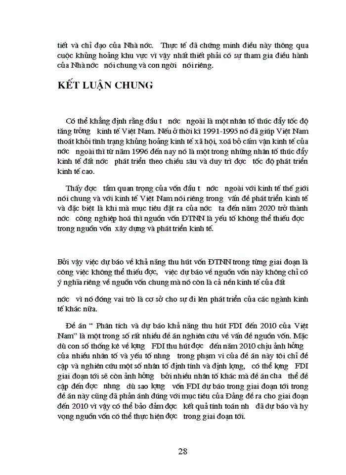 image for page Phân tích và dự báo nguồn vốn FDI có thể thu hút vào Việt Nam đến năm 2010