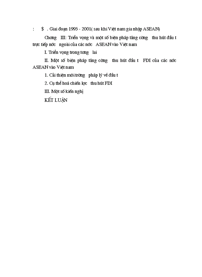 image for page Phân tích và đánh giá tình hình  đầu tư trực tiếp của các nước ASEAN vào Việt Nam giai đoạn 1988 - 2001