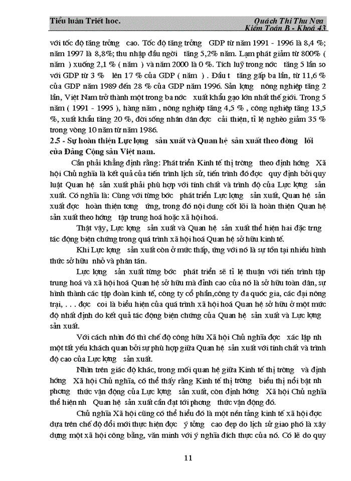 image for page Quy luật quan hệ sản xuất phù hợp với tính chát và trình độ phát triển của lực lượng sản xuất. Phân tích quá trình phát triển kinh tế nhiều thành phần của nước ta.