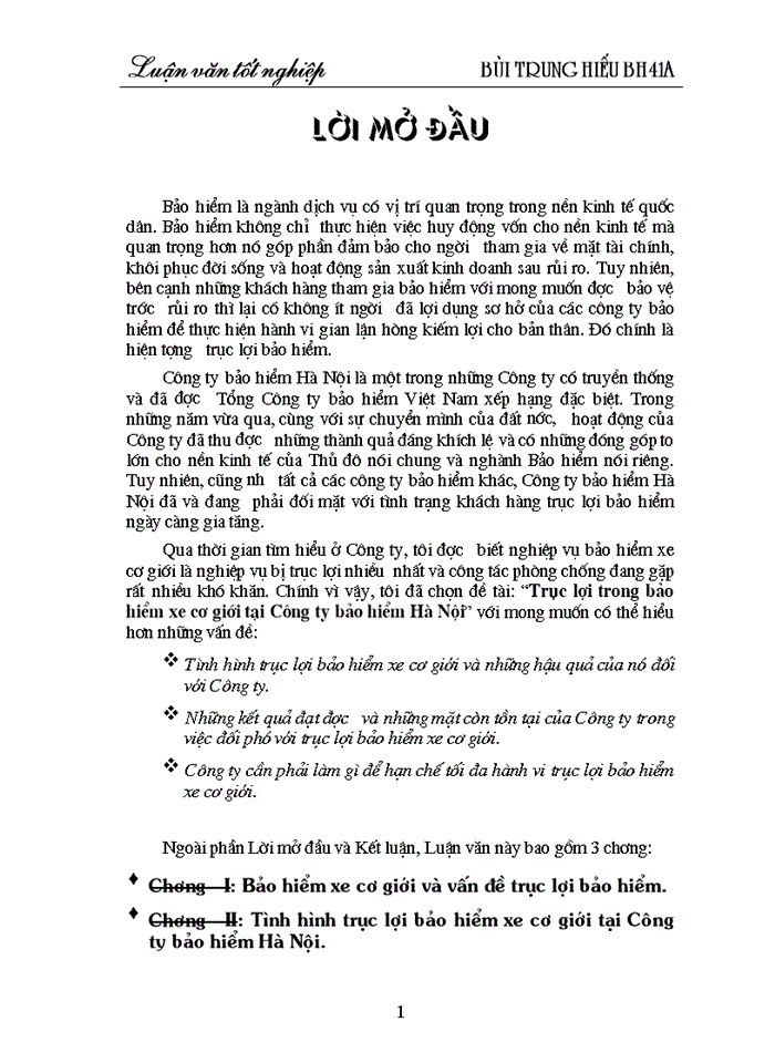 image for page Trục lợi trong bảo hiểm xe cơ giới tại Công ty bảo hiểm Hà Nội