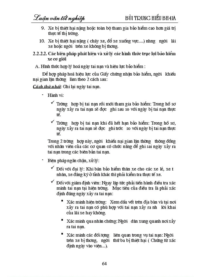 image for page Trục lợi trong bảo hiểm xe cơ giới tại Công ty bảo hiểm Hà Nội