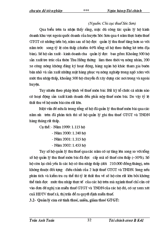 image for page Một số giải pháp nâng cao hiệu quả quản lý thu thuế GTGT khu vực ngoài quốc doanh trên địa bàn huyện Sóc Sơn
