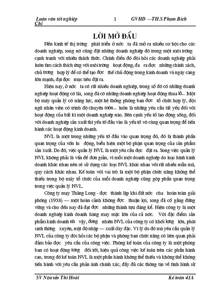 image for page Hoàn thiện công tác kế toán nguyên vật liệu tại Công ty may Thăng Long