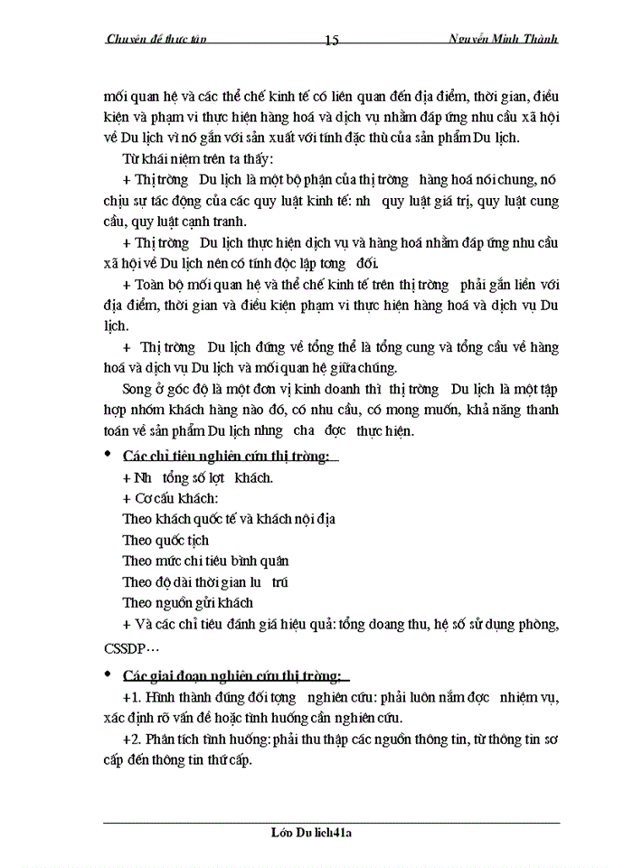 image for page Xác định thị trường mục tiêu và một số kiến nghị đối với hoạt động thu hút khách của khách sạn Công Đoàn