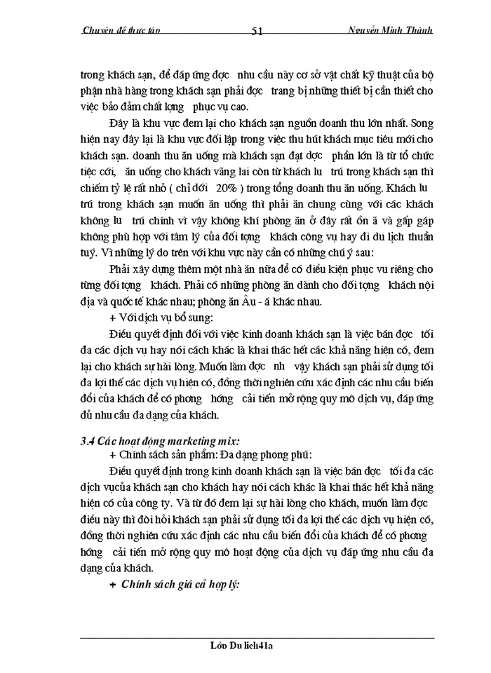 image for page Xác định thị trường mục tiêu và một số kiến nghị đối với hoạt động thu hút khách của khách sạn Công Đoàn