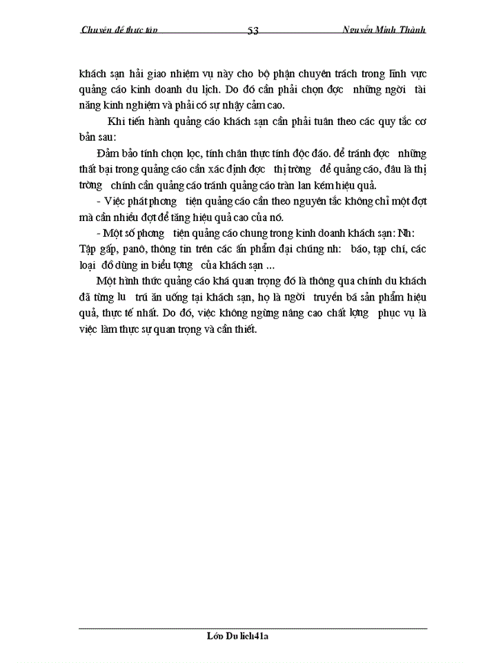 image for page Xác định thị trường mục tiêu và một số kiến nghị đối với hoạt động thu hút khách của khách sạn Công Đoàn