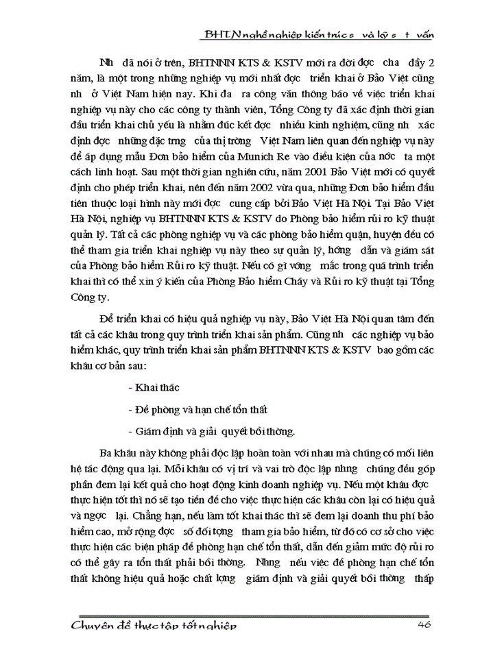 image for page Bảo hiểm trách nhiệm nghề nghiệp cho kiến trúc sư và kỹ sư tư vấn tại Công ty Bảo hiểm Hà Nội - Thực trạng và giải pháp.