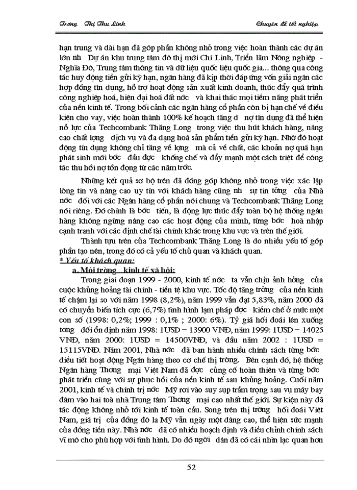 image for page Giải pháp và kiến nghị nhằm mở rộng huy động tiền gửi kỳ hạn tại techcombank thăng long