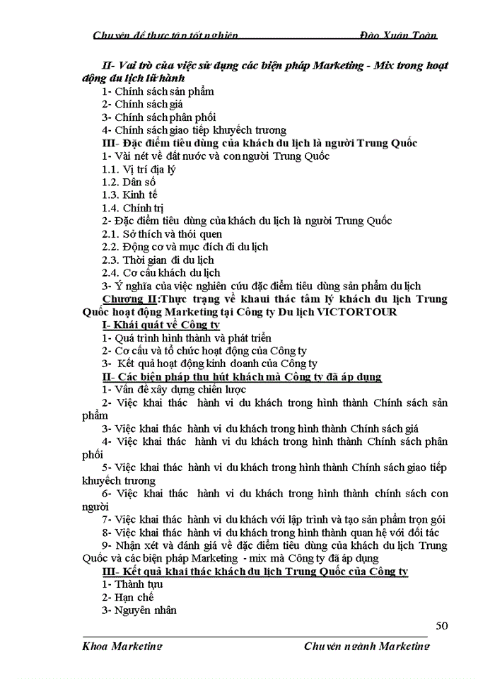 image for page Đặc điểm tâm lý khách du lịch Trung Quốc và các biện pháp Marketing-Mix nhằm tăng khả năng thu hút khách du lịch Trung Quốc tại công ty du lịch lữ hành Victortour