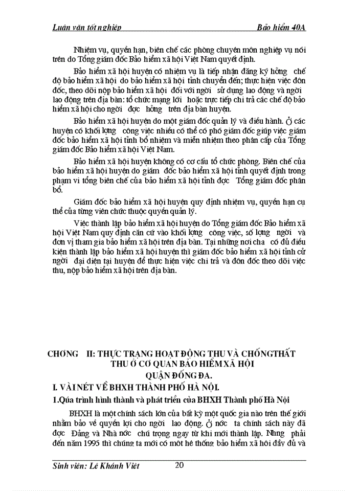 image for page Bàn về việc thu và chống thất thu quỹ bảo hiểm xã hội ở cơ quan Baỏ hiểm xã hội quận Đống đa