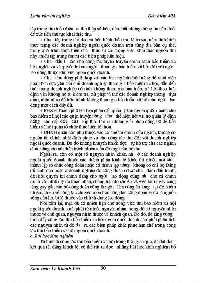 image for page Bàn về việc thu và chống thất thu quỹ bảo hiểm xã hội ở cơ quan Baỏ hiểm xã hội quận Đống đa