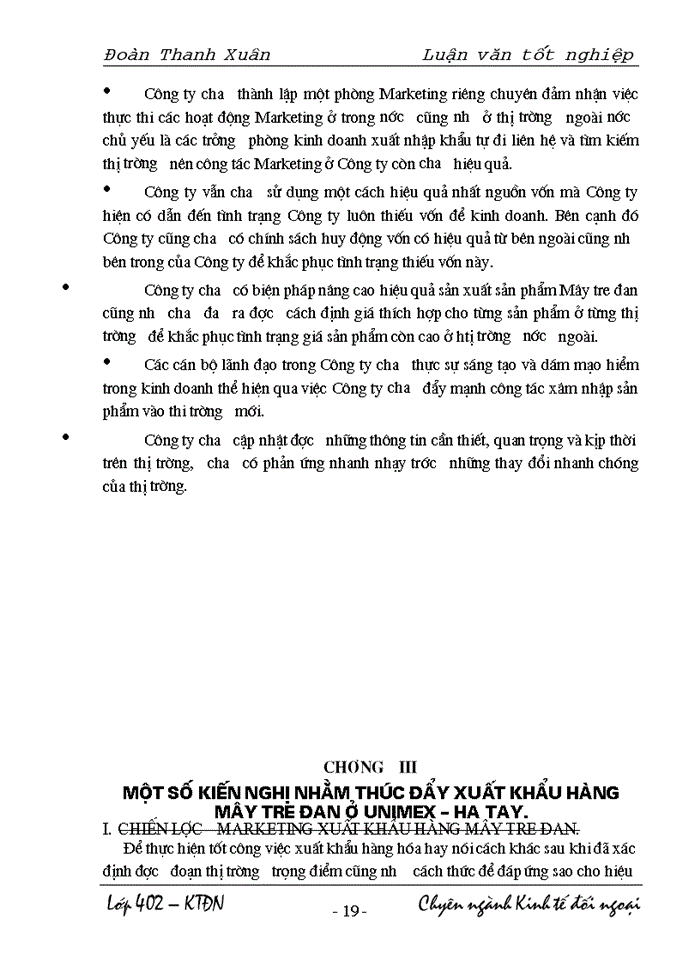 image for page Thực trạng và một số giải pháp nhằm thúc đẩy xuất khẩu hàng mây tre đan của Công ty xuất nhập khẩu Hà Tây