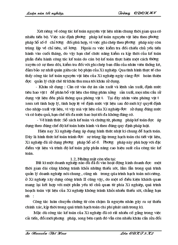 image for page Công tác kế toán nguyên vật liệu tại xí nghiệp xây dựng công trình II